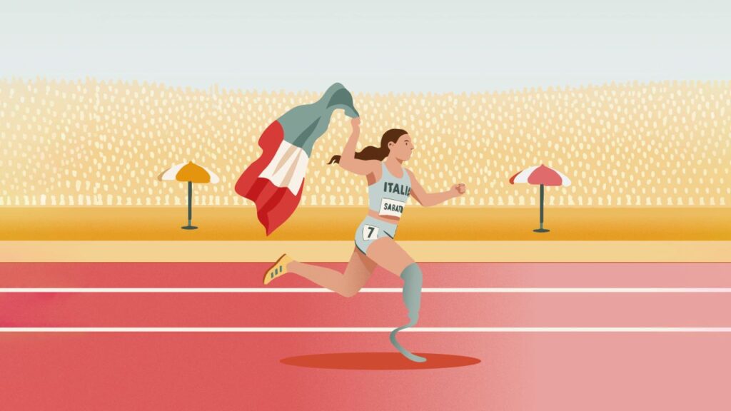 Ambra Sabatini illustrazione paralimpiadi Tokyo 2020
