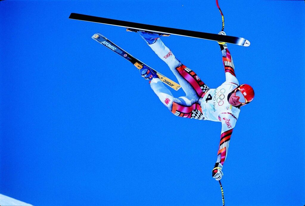Austrian Hermann Maier Fall in the Nagano Olimpic games 1998