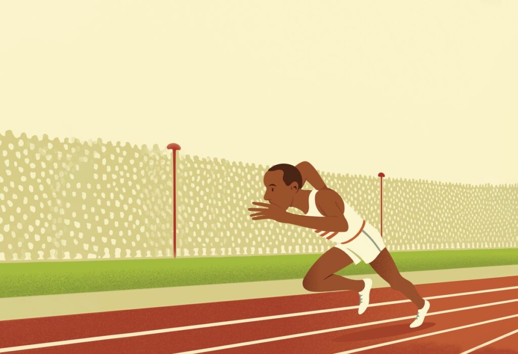 Jesse Owens illustrazione